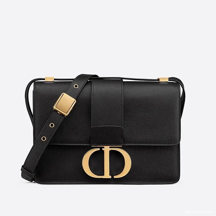 Cheap 30 Dior Black Bag Montaigne Grained Calfskin 0806 Luxury